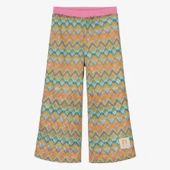 AIGNER Girls Pink ZigZag Wide-Leg Trousers