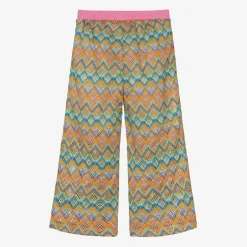 AIGNER Girls Pink ZigZag Wide-Leg Trousers