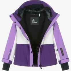 Moncler Enfant Girls Purple & White Corserey Ski Jacket Clearance