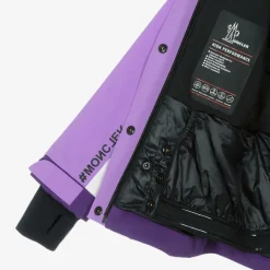 Moncler Enfant Girls Purple & White Corserey Ski Jacket Clearance