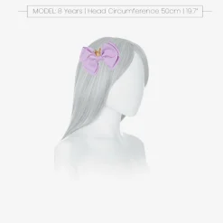 Angels Face Girls Purple Bow Hair Clip (11cm) Lilac Discount