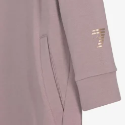 EA7 Emporio Armani Girls Purple Cotton EA7 Sweatshirt Dress Hot
