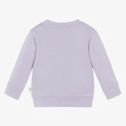 Stella McCartney Kids Girls Purple Cotton Flower Sweatshirt Best