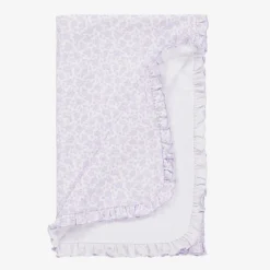 Kissy Kissy Girls Purple Cotton Summer Gardens Blanket (73cm) New