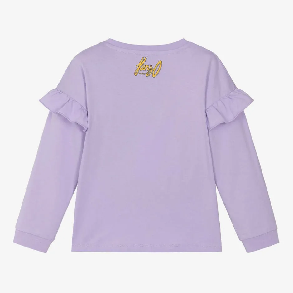KENZO KIDS Girls Purple Cotton Top
