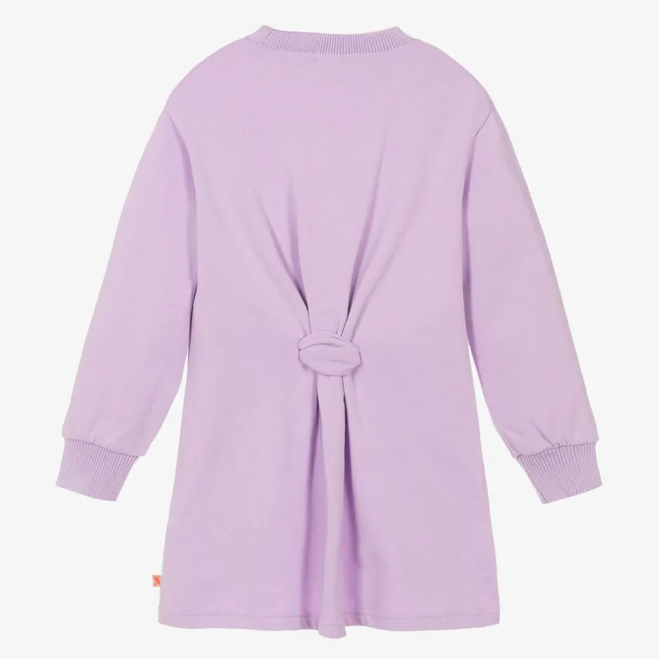 Billieblush Girls Purple Flower Sweatshirt Dress Clearance