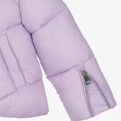 iDO Baby Girls Purple Hooded Puffer Jacket Clearance
