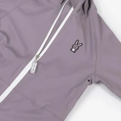 Roarsome Girls Purple Hop The Bunny Rainsuit Grey