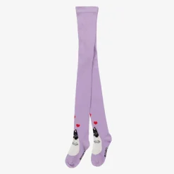 Wauw Capow Girls Purple Organic Cotton Cat Tights Sale