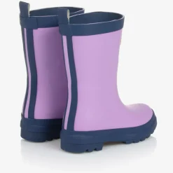 Little Blue House by Hatley Girls Purple Rain Boots Clearance