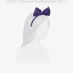 Mini Rodini Girls Purple Satin Bow Hairband