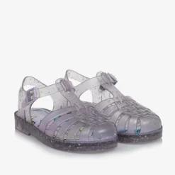 Mini Melissa Girls Purple Star Glitter Jelly Sandals Sale