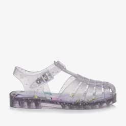 Mini Melissa Girls Purple Star Glitter Jelly Sandals Sale