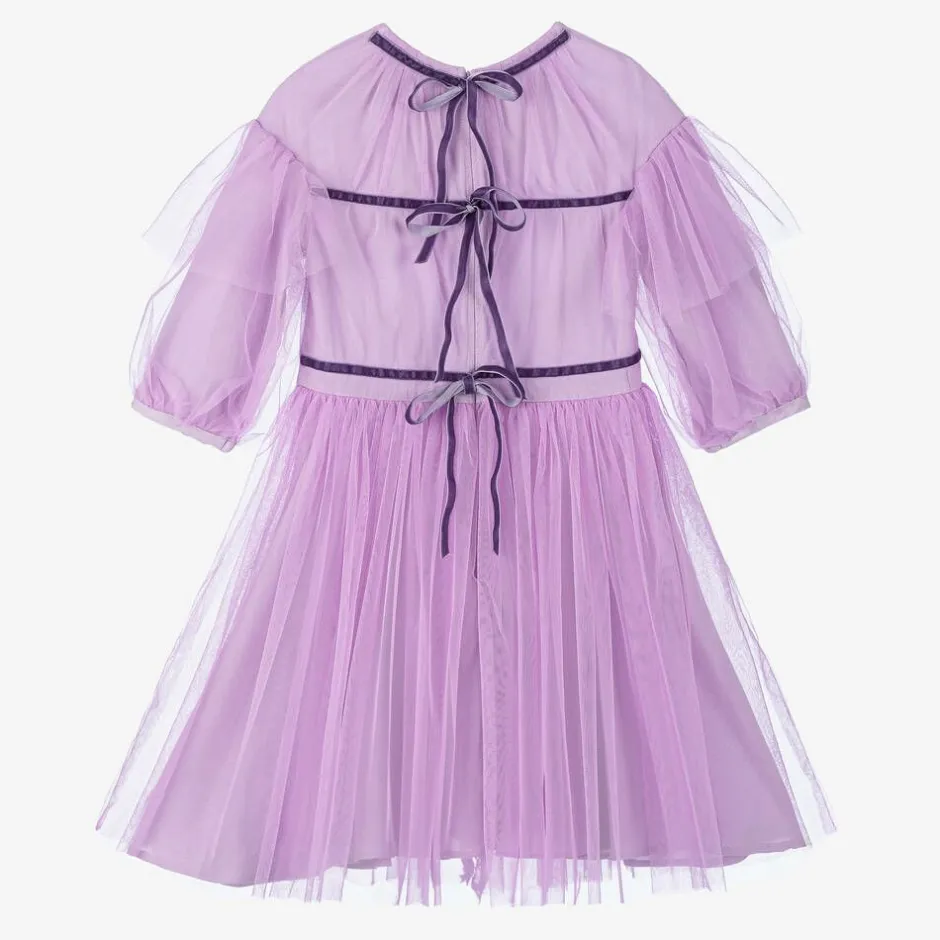 RaspberryPlum Girls Purple Tulle Flowers Dress Discount