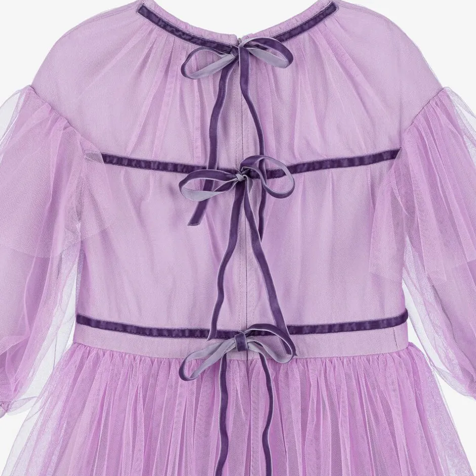 RaspberryPlum Girls Purple Tulle Flowers Dress Discount