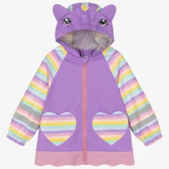 Playshoes Girls Purple Unicorn Raincoat Sale