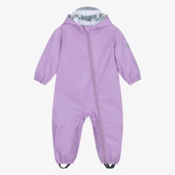 Little Blue House by Hatley Girls Purple Waterproof Rainsuit Hot