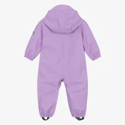 Little Blue House by Hatley Girls Purple Waterproof Rainsuit Hot