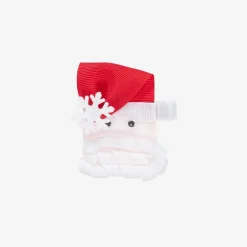 Bowtique London Girls Red & White Santa Hair Clip (6cm) Hot