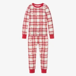 Hatley Girls Red Check Cotton Heart Pyjamas Online
