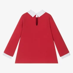 Balloon Chic Girls Red Cotton Teddy Bear Top New