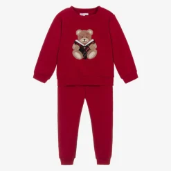 Patachou Girls Red Cotton Teddy Bear Tracksuit Best
