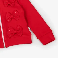 Caramelo Kids Girls Red Cotton Tracksuit Set Best