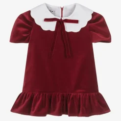 Phi Clothing Girls Red Cotton Velvet Dress Sale