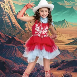 Tutu du Monde Girls Red Cowgirl Costume Dress Outlet