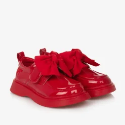 A Dee Girls Red Faux Patent Leather Loafers Sale