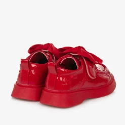 A Dee Girls Red Faux Patent Leather Loafers Sale