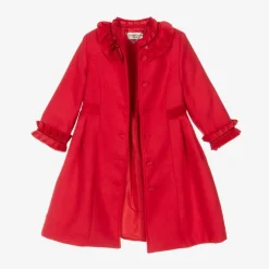Sarah Louise Girls Red Felted Coat & Hat Set Clearance