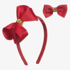 Milledeux Girls Red Hairband & Hairclip Set Sale
