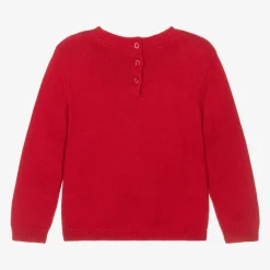 iDO Baby Girls Red Knit Teddy Bear Jumper Outlet
