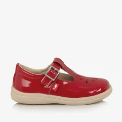 Chipmunks Girls Red Leather T-Bar Shoes Sale