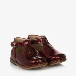 Tartine et Chocolat Girls Red Patent Leather First Walker Shoes