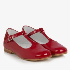 Beatrice amp; George Girls Red Patent Leather T-Bar Shoes New