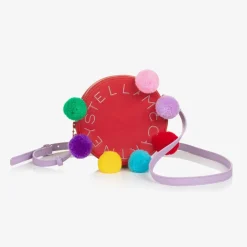 Stella McCartney Kids Girls Red Pom-Pom Bag (16cm) New