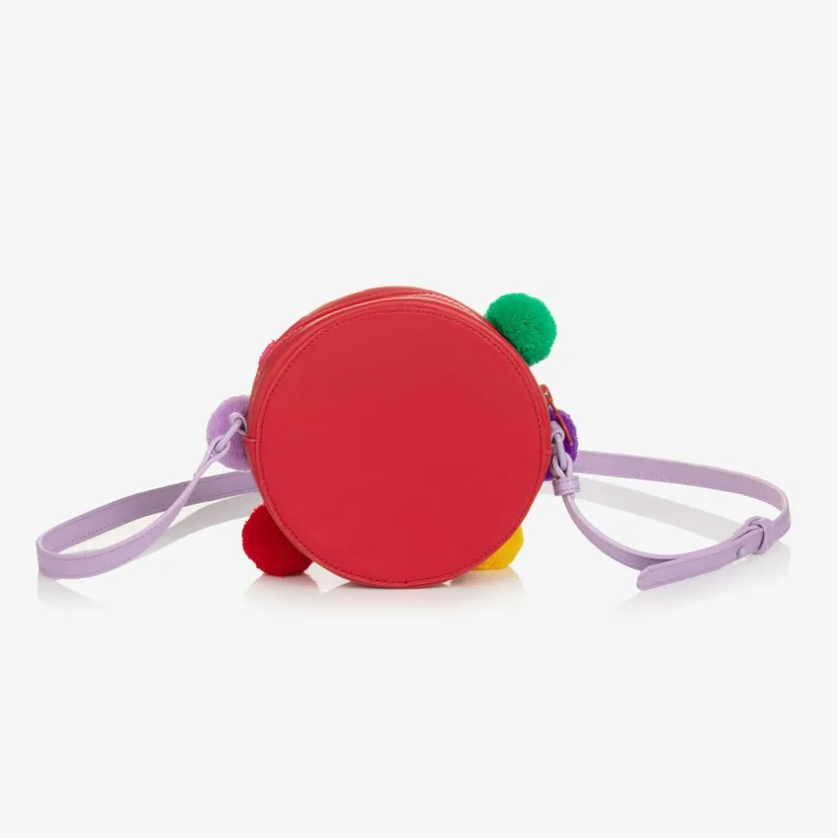 Stella McCartney Kids Girls Red Pom-Pom Bag (16cm) New
