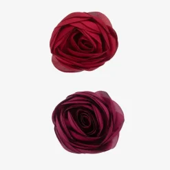 Milledeux Girls Red Rose Hairclips (2 Pack)