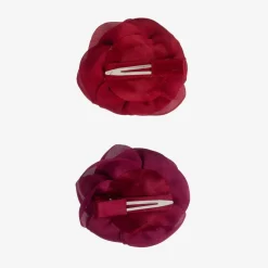 Milledeux Girls Red Rose Hairclips (2 Pack)