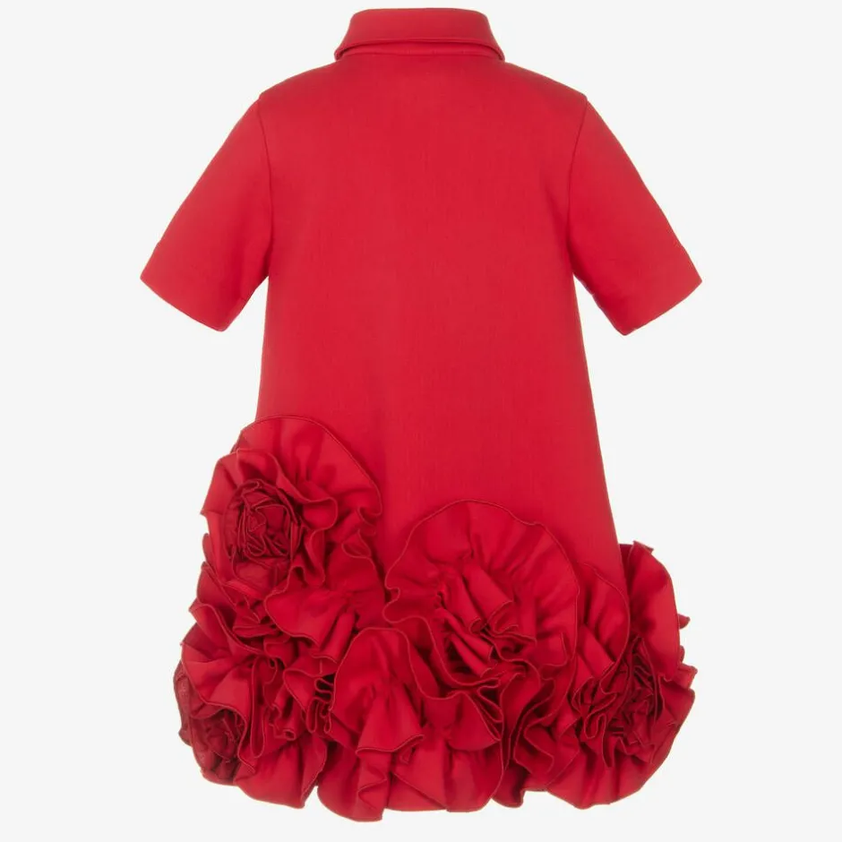 Jessie and James London Girls Red Ruffle Dress New
