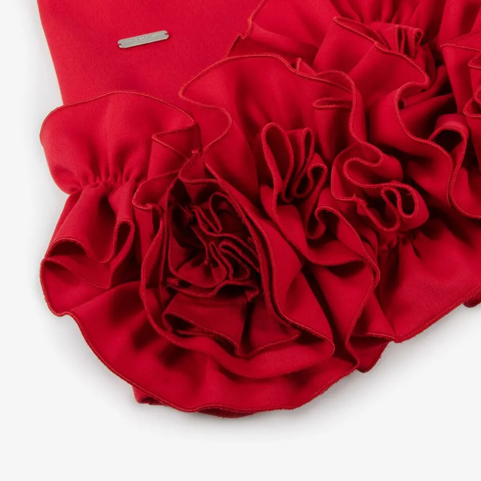 Jessie and James London Girls Red Ruffle Dress New