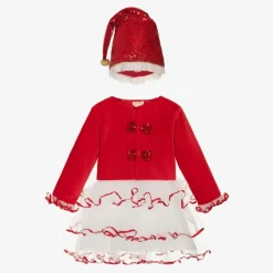 Meri Meri Girls Red Santa's Little Helper Costume Discount