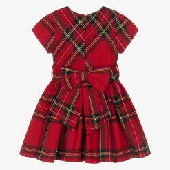 iDO Baby Girls Red Tartan Cotton Dress Outlet