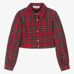 Fun amp; Fun Girls Red Tartan Twill Blouse Discount