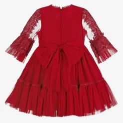 Beau KiD Girls Red Tulle & Lace Dress Outlet