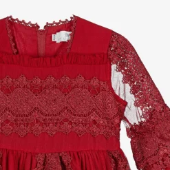 Beau KiD Girls Red Tulle & Lace Dress Outlet