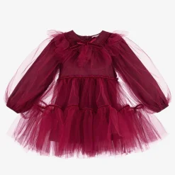 RaspberryPlum Girls Red Tulle & Velvet Dress Discount