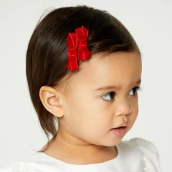Bowtique London Girls Red Velvet Bow Hair Clips (2 Pack) Discount